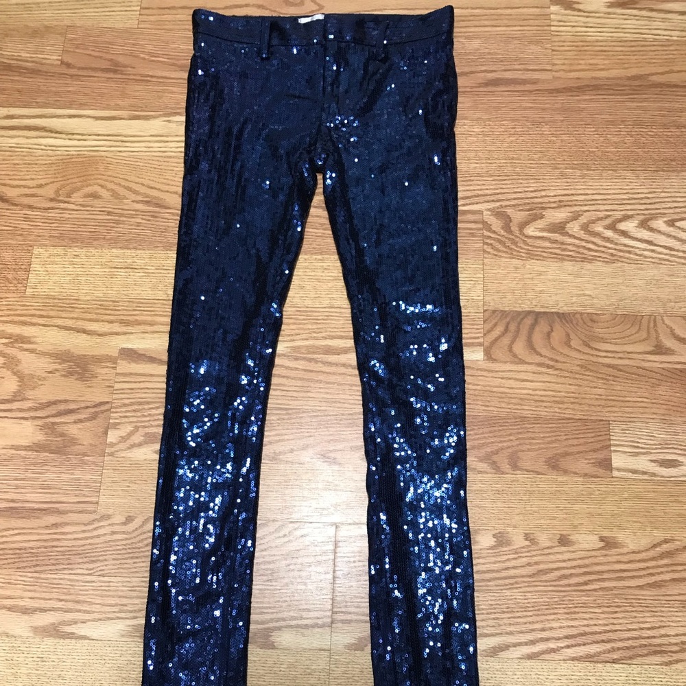 Wild Fox blue sequined pants Sz 26 NICE